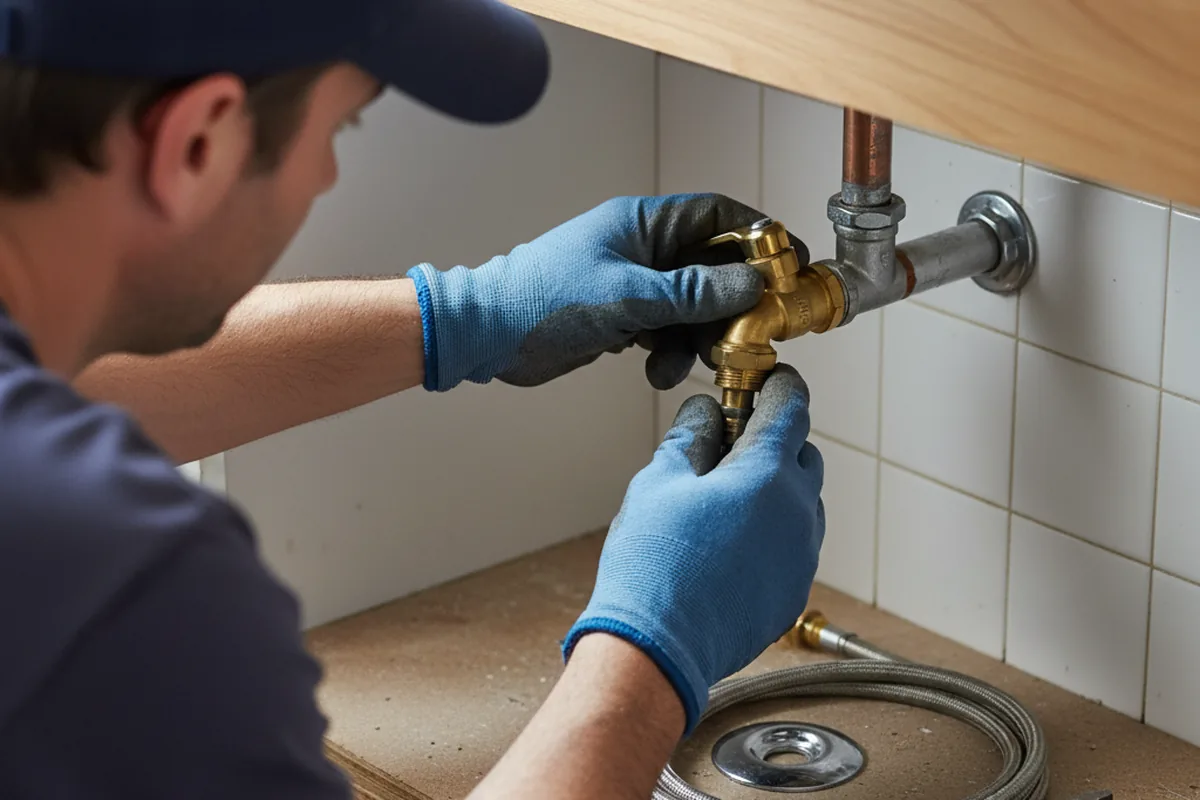 Shutoff valve and fitting work during Faucet and Fixture Repair in Denver
